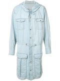denim style hooded jacket