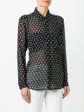 polka dot sheer shirt 