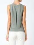 sleeveless knit blouse