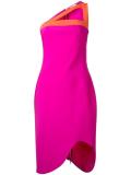 contrast fitted dress