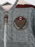 aran knit print hoodie