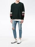 stripe-detailed sweatshirt