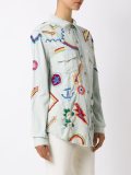 embroidered denim shirt