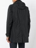 hooded double breasted coat
