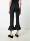 flared cropped trousers
