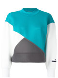 neoprene colour block sweatshirt