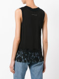 lace hem tank top