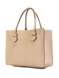 checked trim tote bag