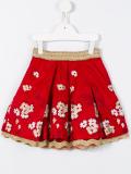 floral embroidered skirt