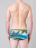 printed swim trunks