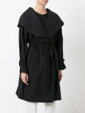 belted hooded coat