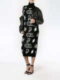 intarsia roll neck dress