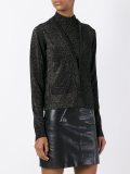 layered effect knitted cardigan
