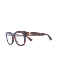 tortoiseshell square frame glasses