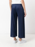 pleated cropped trousers