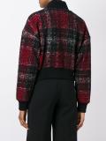 rose plaid bomber jacket
