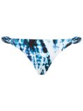 side woven printed bikini bottom