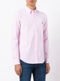 embroidered logo button-down shirt