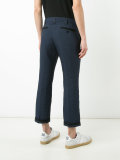pinstriped crop trousers