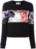 floral panel sweater