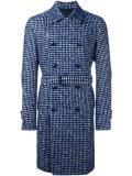 houndstooth belted coat