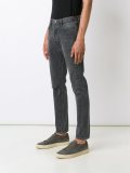 distressed low rise jeans
