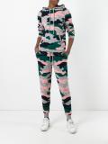 camouflage intarsia hoodie
