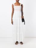crinkle-gauze Smocked dress