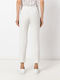 elastic waistband cropped trousers