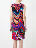 lace panel fitted dress