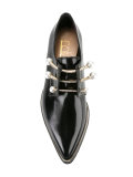 pearled trim loafers 