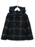 checked peacoat