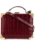 croc-effect boxy shoulder bag