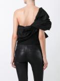 one shoulder oversized bow top