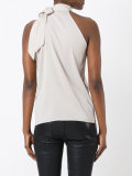 halter neck top with tie fastening