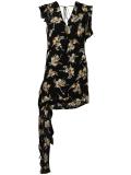printed asymmetric blouse
