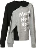 logo print slit sweatshirt