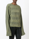 cut stripes longsleeved T-shirt