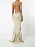 open back fitted gown