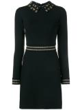 sequinned star collar knit dress