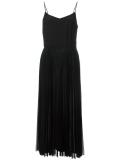 pleated trim shift dress