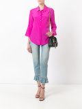 fluted sleeve blouse