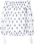 printed off shoulder blouse 