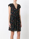 printed v-neck dress
