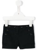 button front shorts