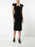 cut-off neck detail dress