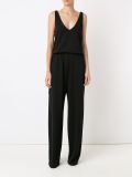 belted sleeveless jumpsuit