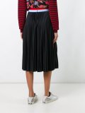 side stripe pleated skirt