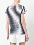 semi-sheer striped T-shirt