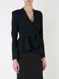 crepe knit wrap blouse